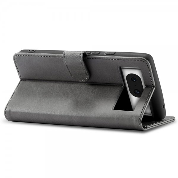 Google Pixel 8a Etui med Kortholder Stativfunktion Grå