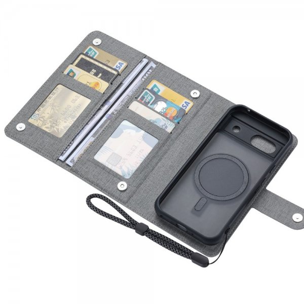 Google Pixel 8a Etui Aftageligt Cover GMA Series MagSafe Grå