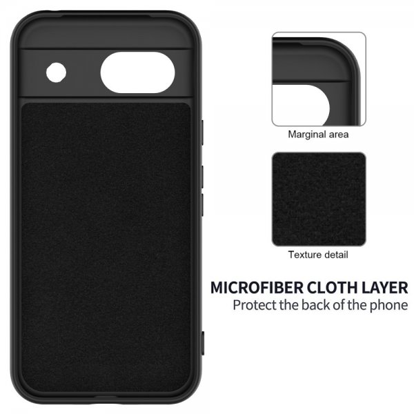 Google Pixel 8a Cover med Strop Silikone Sort