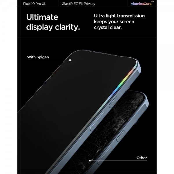 Google Pixel 9 Pro XL/Pixel 10 Pro XL Skærmbeskytter GLAS.tR EZ Fit Privacy 2-pak