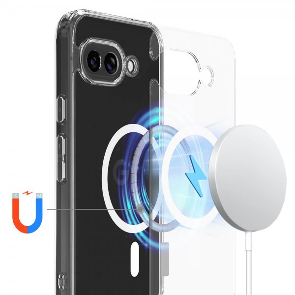 Google Pixel 9a Cover Feather Series MagSafe Transparent