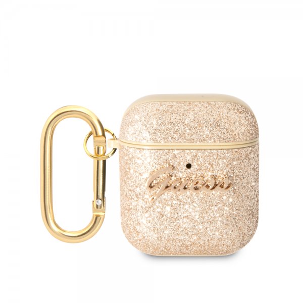 AirPods 1/2 Cover Glitter Flakes Guld