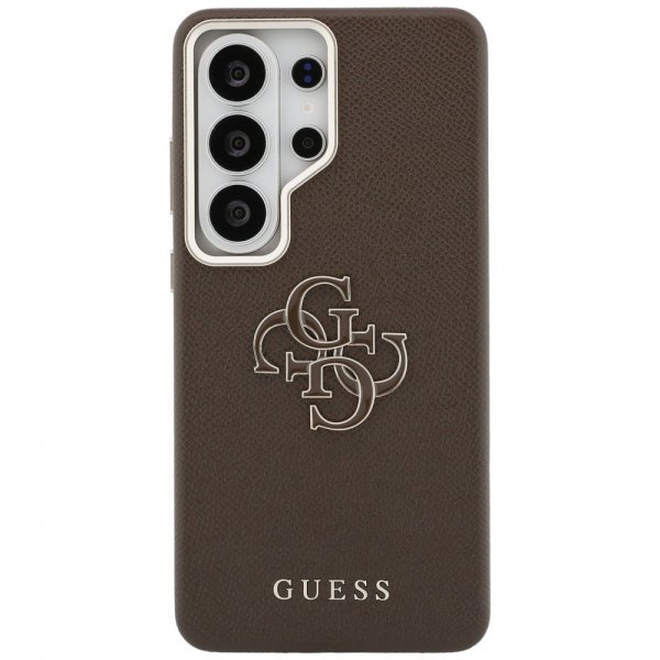 Samsung Galaxy S26 Ultra Cover 4G Logo Grained Brun