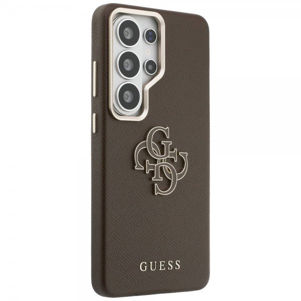 Samsung Galaxy S26 Ultra Cover 4G Logo Grained Brun