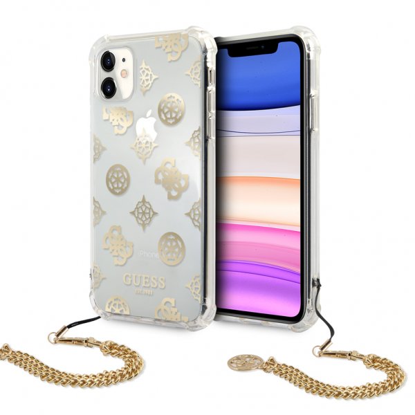 iPhone 11 Cover Chain Peony Guld