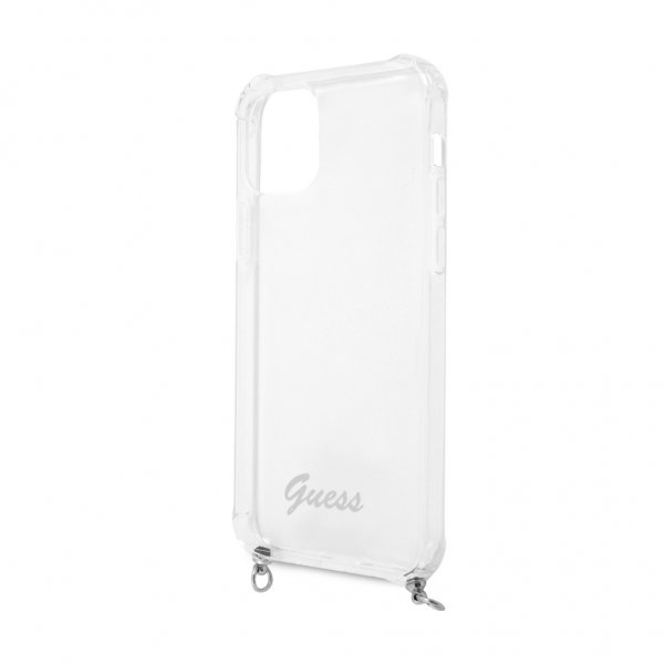 iPhone 12 Pro Max Cover Chain & Script Sølv Klar