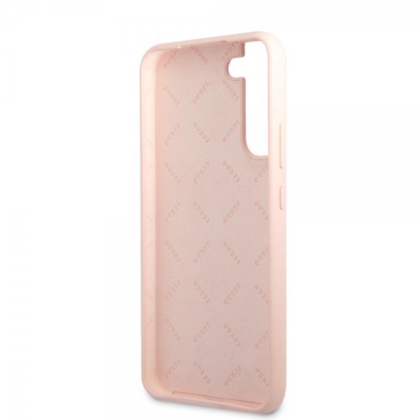 Samsung Galaxy S22 Plus Cover Script Metal Logo Pale Pink