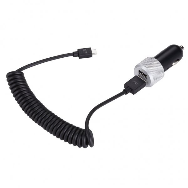 Highway Max Billaddare med Micro USB och Dubbla Kontakter
