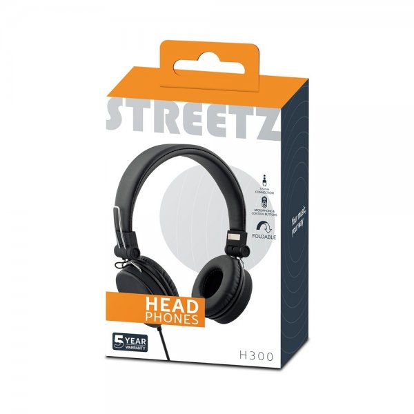 Høretelefoner H300 Headphones 3.5mm Sort