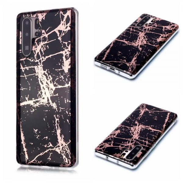 Huawei P30 Pro Cover Marmor Sort