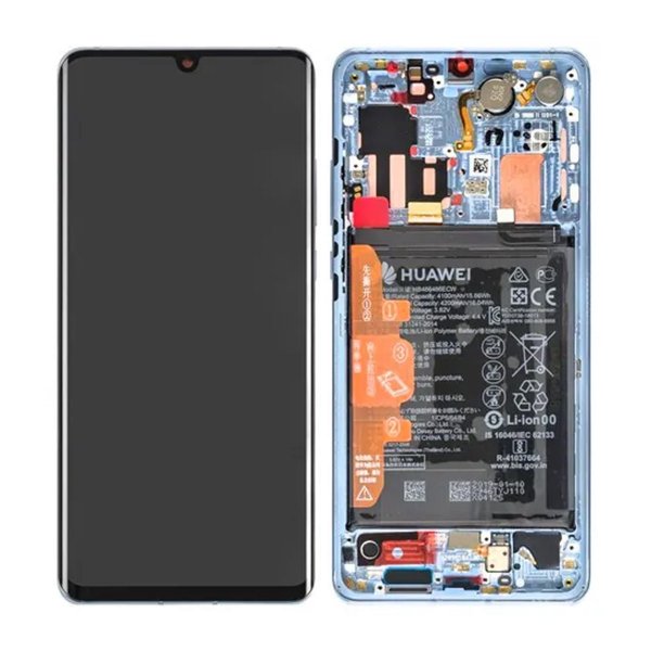 Huawei P30 Pro Skærm med LCD Display + Originalt Batteri - Lilla
