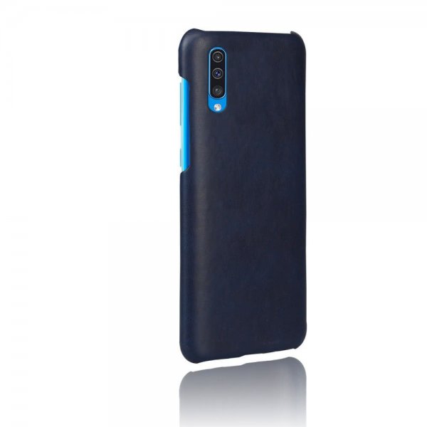 Samsung Galaxy A50 Cover Hård Plastikik PU-læder Mørkeblå