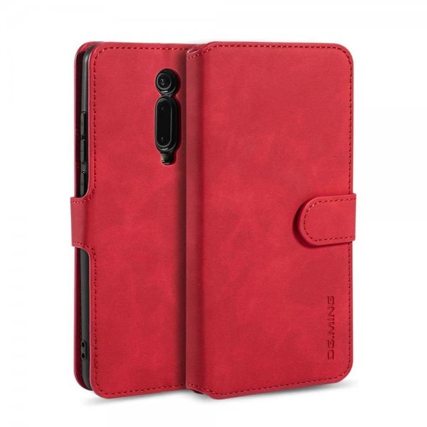 Xiaomi Mi 9T Plånboksetui Retro Kortholder Rød