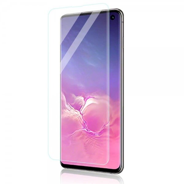 Skærmbeskytter till Samsung Galaxy S10 UV-lys Hærdet Glas Full Size