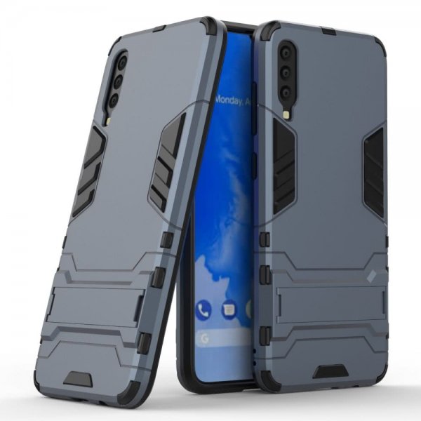 Samsung Galaxy A70 Cover Armor TPU Hård Plastikik Mørkeblå