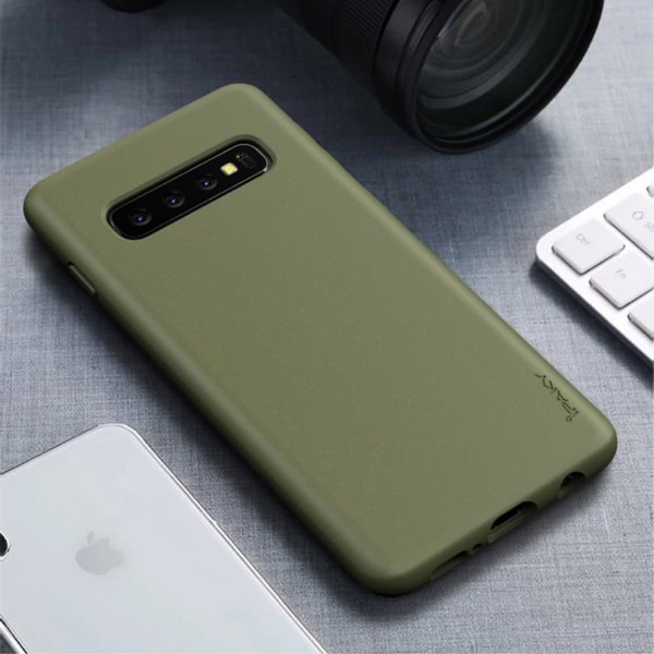 Samsung Galaxy S10 Cover TPU Hvedestrå Mørkegrøn