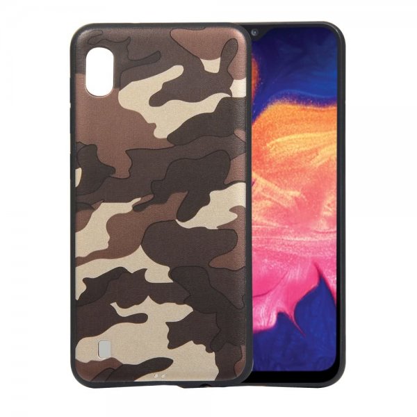 Samsung Galaxy A10 Cover TPU Camouflage Brun