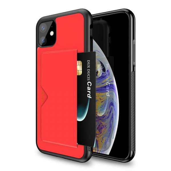 iPhone 11 Cover Pocard Series Kortholder Rød