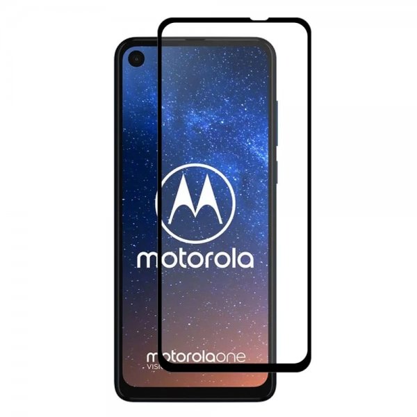 Motorola One Vision Skærmbeskytter Hærdet Glas Full Size och Full Glue