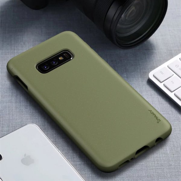 Samsung Galaxy S10E Cover TPU Hvedestrå Mørkegrøn