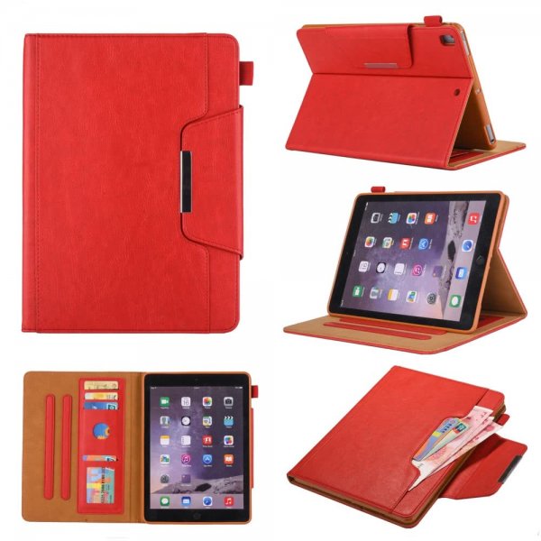 iPad 10.2 Etui med Kortholder Rød