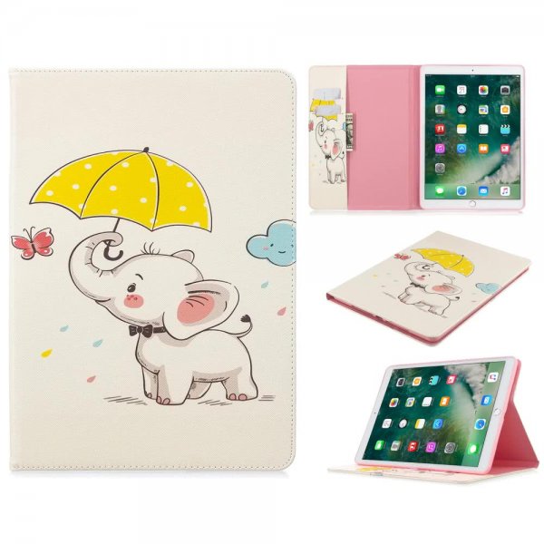 iPad 10.2 Etui Motiv Elefant med Paraply