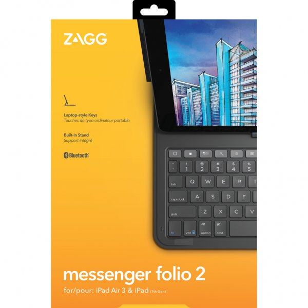 iPad 10.2 (gen 7/8/9) Etui med tastatur Messenger Folio 2 Charcoal