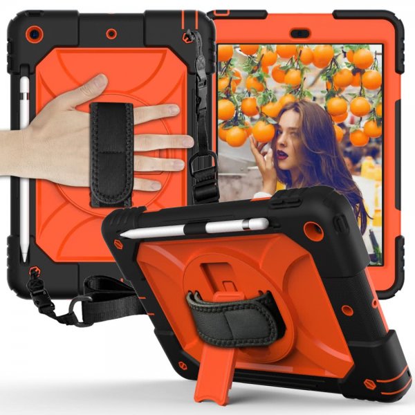 iPad 10.2 Cover med Greb og Strop Orange