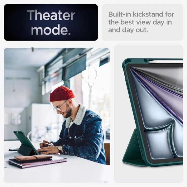 iPad Air 13 (M2/M3) Etui Urban Fit Midnight Green