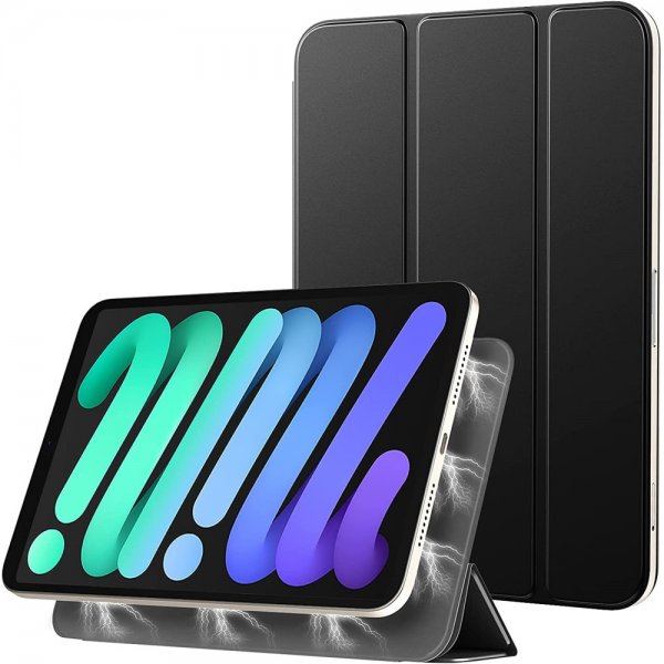 iPad Mini 2021 Etui Tri-fold Magnetlukning Sort