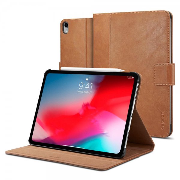 iPad Pro 12.9 2018 Etui Stand Folio Brun