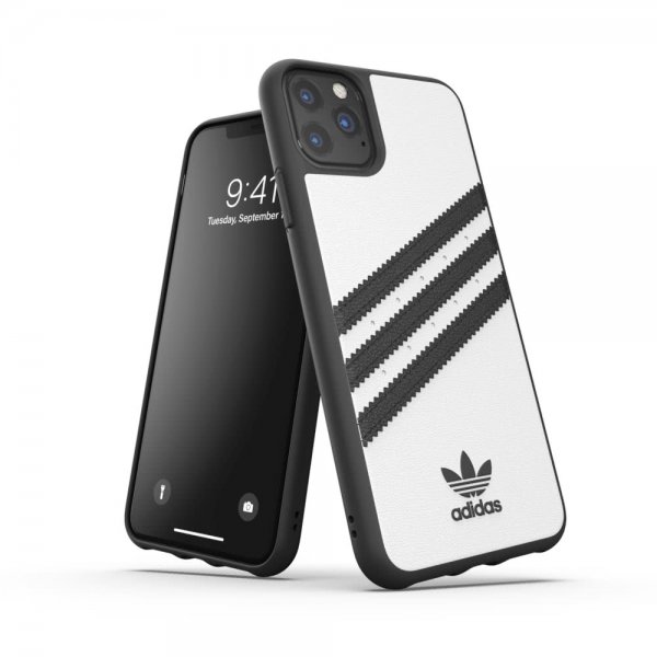 iPhone 11 Pro Max Cover OR 3 Stripes Snap Case PU FW19 Hvid Sort