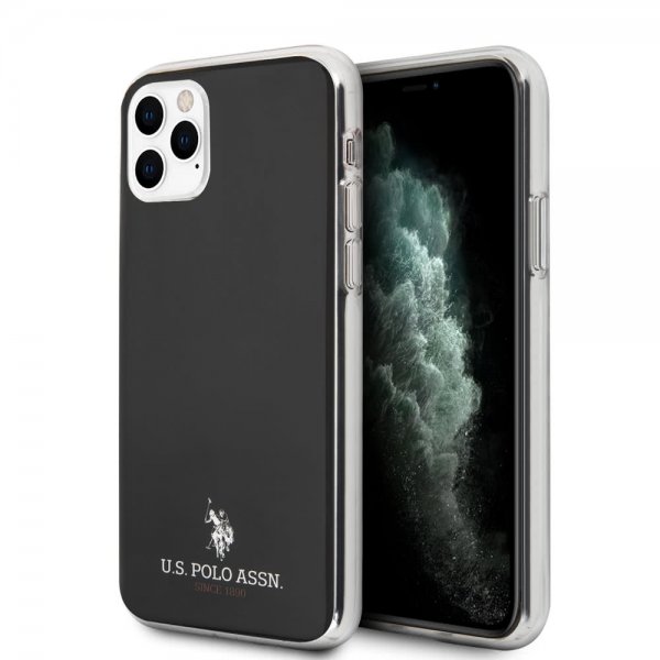 iPhone 11 Pro Max Cover Small Logo Sort