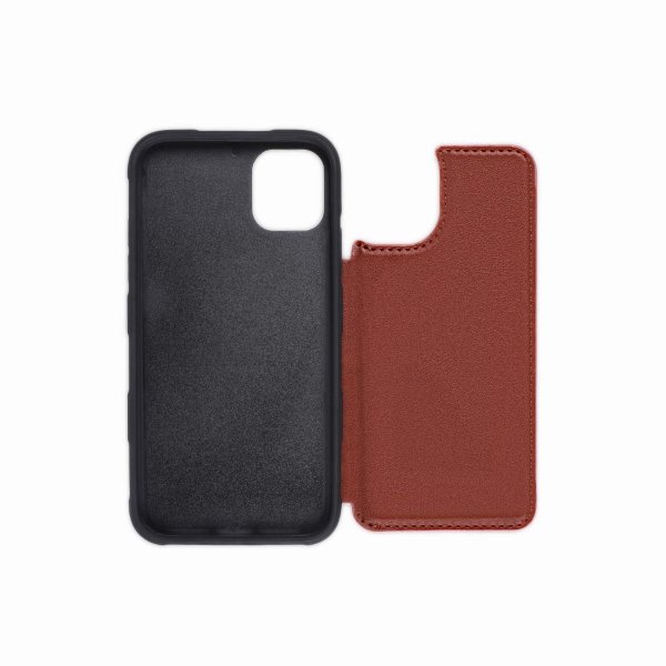 iPhone 11 Pro Max Cover Udfoldelig Kortholder Brun