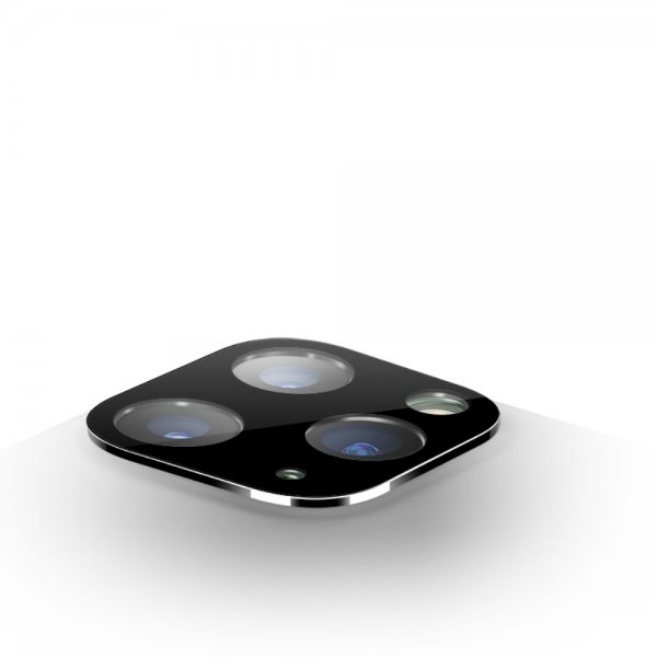 iPhone 11 Pro/Pro Max Kameralinsebeskytter Hærdet Glas Metal Sølv