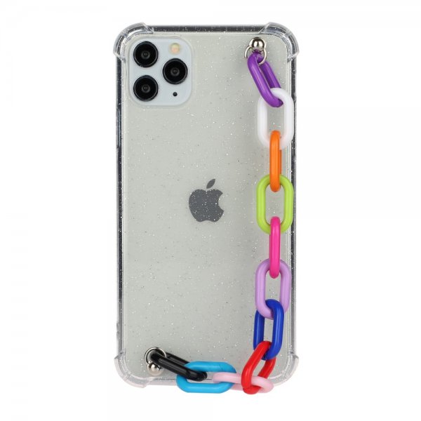 iPhone 11 Pro Cover med Armbånd Färgglad Kedja