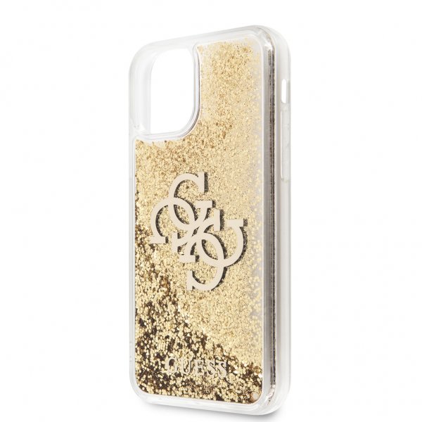 iPhone 11 Cover Liquid Glitter Guld Klar