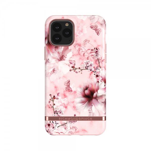 iPhone 11 Cover Pink Marble Floral