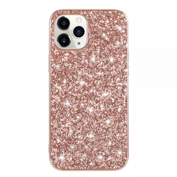 iPhone 12/iPhone 12 Pro Cover Glitter Roseguld