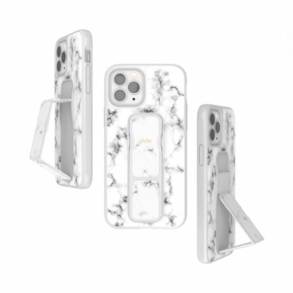 iPhone 12/iPhone 12 Pro Cover GripCase Marble Hvid