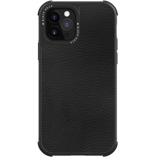 iPhone 12/iPhone 12 Pro Cover Robust Case Real Leather Sort
