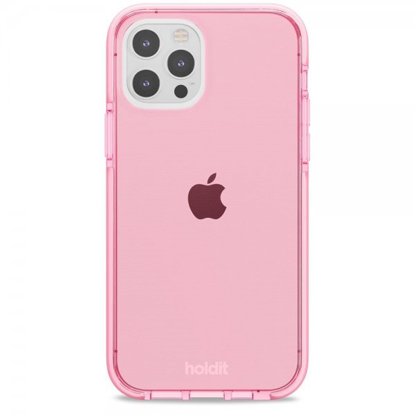 iPhone 12/iPhone 12 Pro Cover Seethru Bright Pink