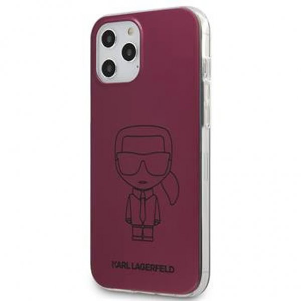 iPhone 12/iPhone 12 Pro Cover Metalic Iconic Outline Lyserød