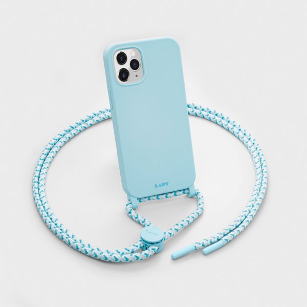 iPhone 12 Mini Cover HUEX PASTELS Necklace Baby Blue