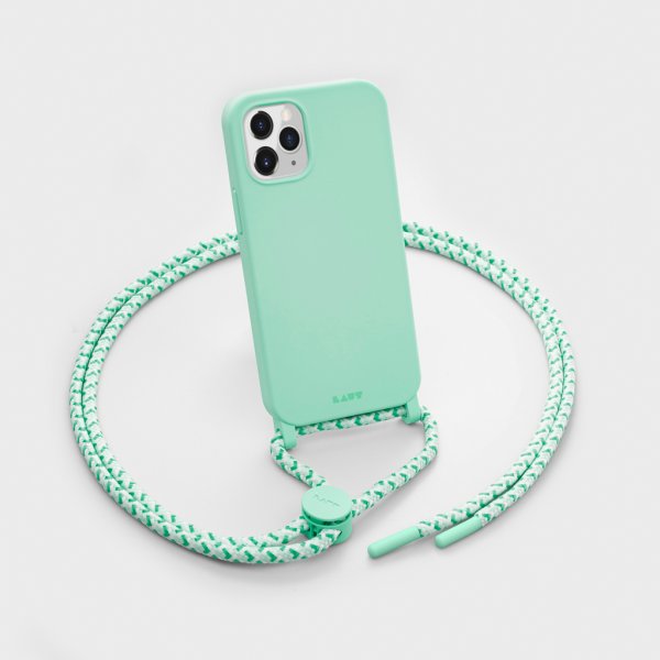 iPhone 12 Mini Cover HUEX PASTELS Necklace Spearmint