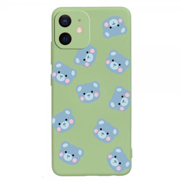 iPhone 12 Mini Cover Teddybjørne Grøn