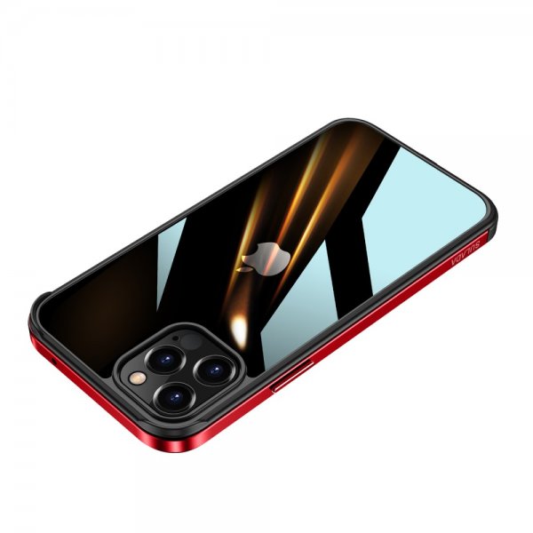 iPhone 12 Mini Cover Transparent Bagside Rød