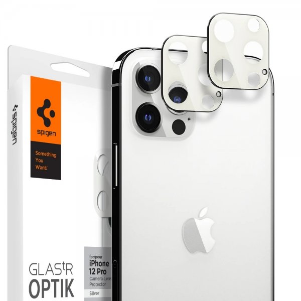 iPhone 12 Pro Kameralinsebeskytter Glas.tR Optik 2-pak Sølv