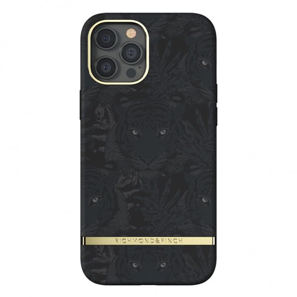 iPhone 12 Pro Max Cover Black Tiger