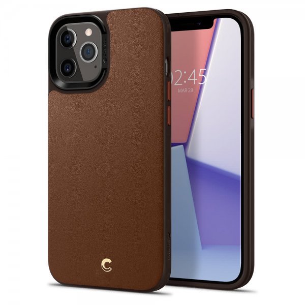 iPhone 12 Pro Max Cover Leather Brick Saddle Brown